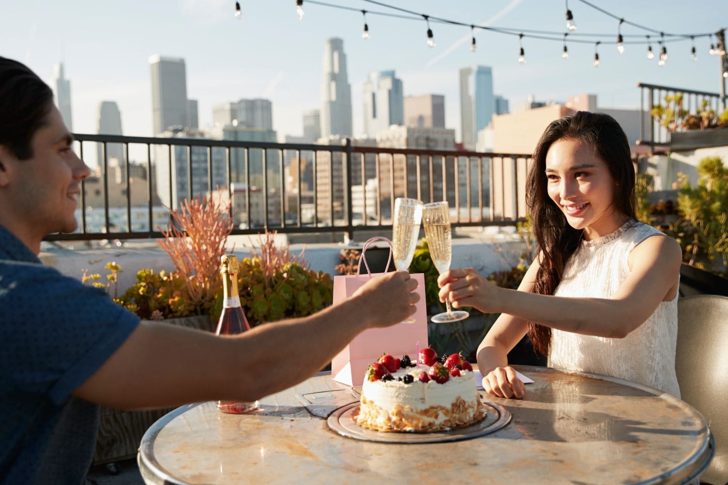 Birthday couple Chicago romance