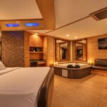 Boutique hotel suite in room whirlpool fireplace